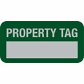 Lustre-Cal Property ID Label PROPERTY TAG5 Alum Green 1.50in x 0.75in  1 Blank # Pad, 100PK 253769Ma1G0000